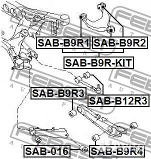 Сайлентблок задней поперечной тяги