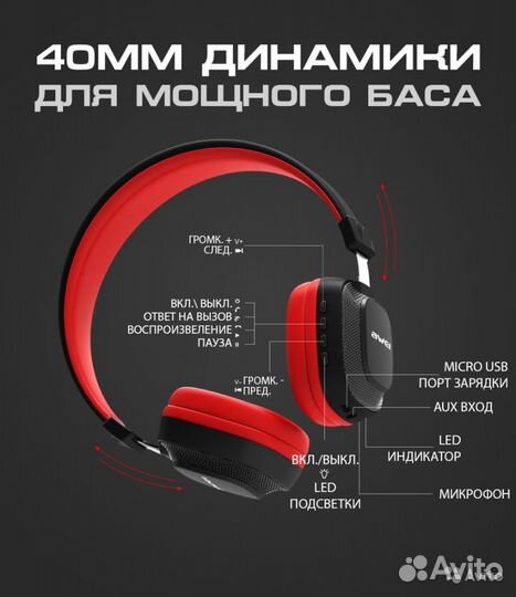 Наушники Awei A760BL оригинал