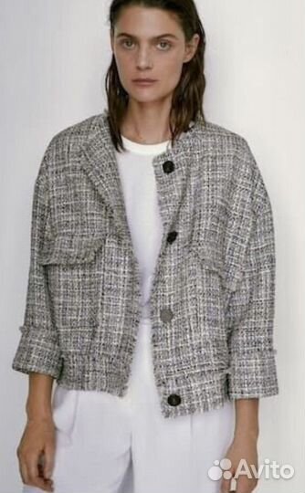 Твидовый бомбер Massimo Dutti