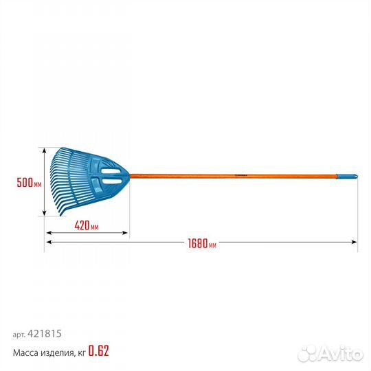 Грабли садовые и веерные grinda fiber