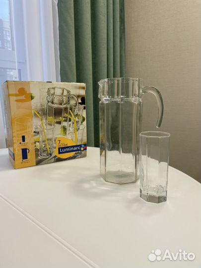 Набор стаканов и кушвин luminarc для сока виски
