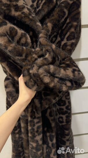 Эко шуба леопардовая