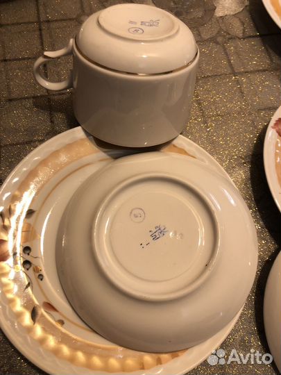 Чайное трио дулево вербилки СССР новое, 1 сорт