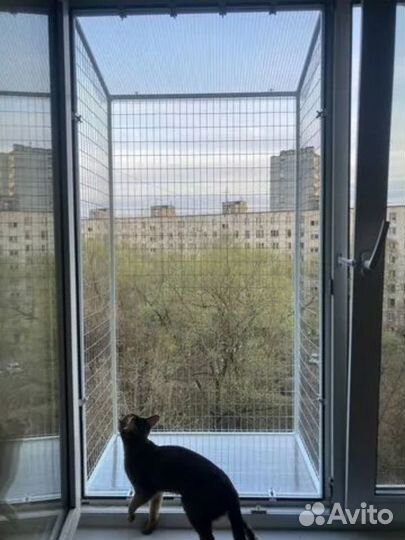 Сетка антикошка/решетка на окна. Выгул для котов