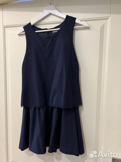 Сарафан для школы синий