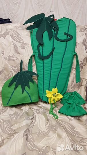 Карнавальные костюмы огурец и грибок прокат