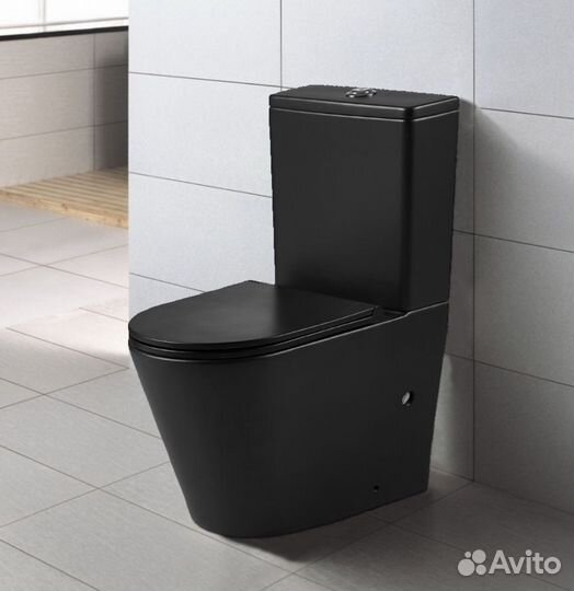 Унитаз компакт безободковый Azario Vetro Black