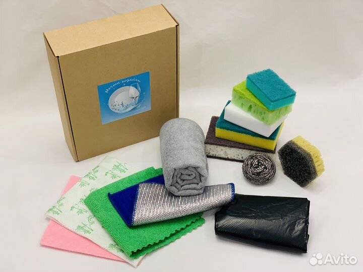 Подарочный набор салфеток и губок для уборки