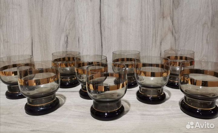 Стаканы цветное стекло чехия