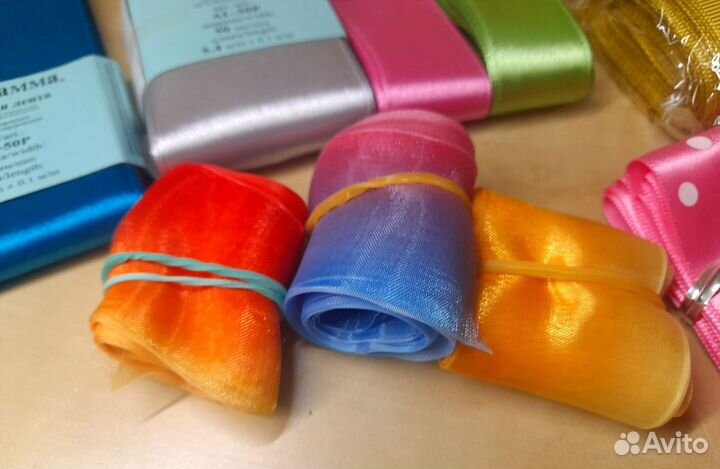 Атласные, корсажные ленты - 32шт