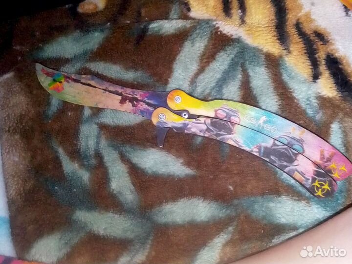 Нож бабочка из cs-go деревянный