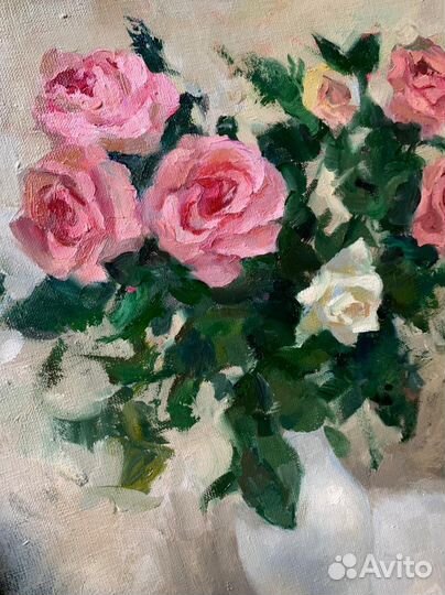 Картина маслом на холсте цветы
