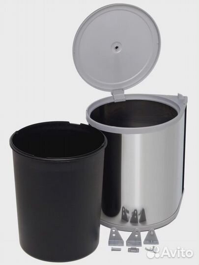 Ведро для мусора Navako Kappa 350/13 Metallic Grey