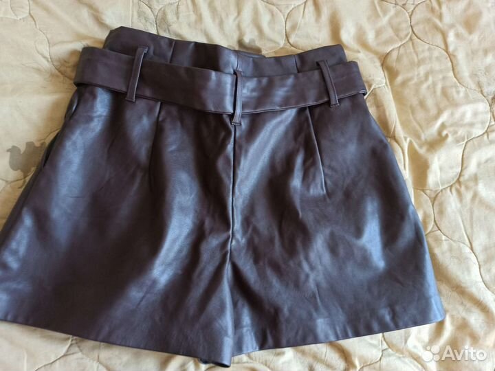Шорты экокожа