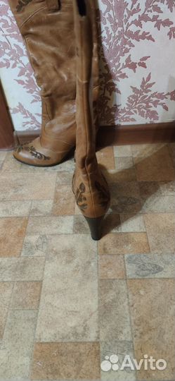 Сапоги женские натуральная кожа новые