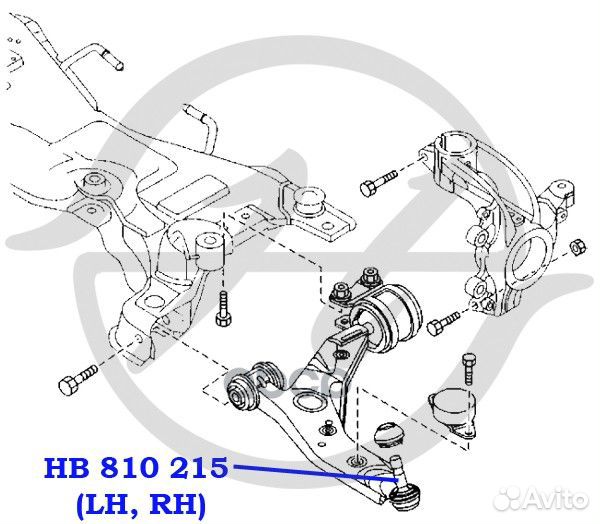 Опора шар.ниж. hb810215 Hanse