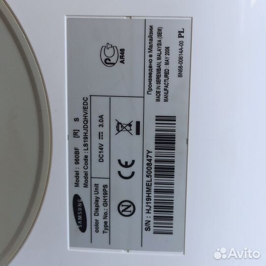 Монитор Samsung SyncMaster 960bf