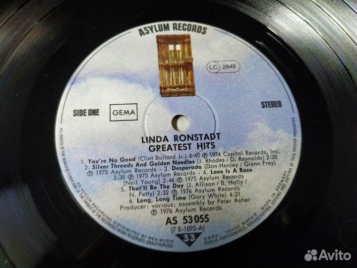 Linda Ronstadt Greatest Hits винил Германия 1976