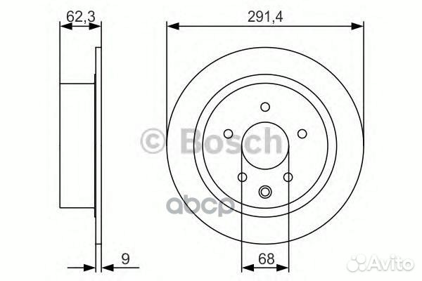 Диск тормозной 0986479R14 Bosch