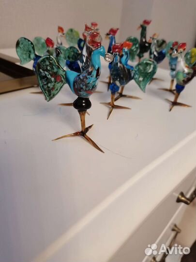 Стеклянные фигурки животных