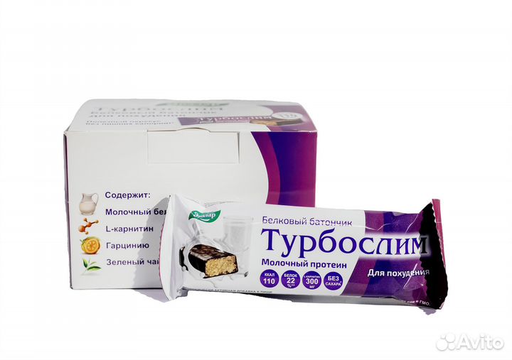 Диетический батончик Эвалар турбослим, 50 г, 12 шт