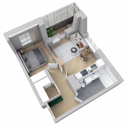 2-к. квартира, 44,7 м², 15/25 эт.