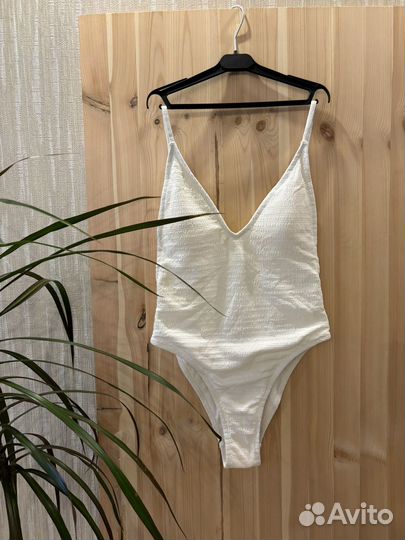 Купальник слитный белый, xs