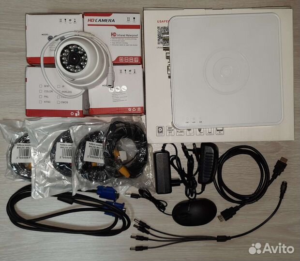 Комплект видеонаблюдения 4 камеры