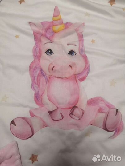 Комплект в кроватку одеяло и бортики