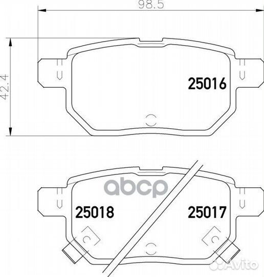 Колодки тормозные дисковые зад toyota corol