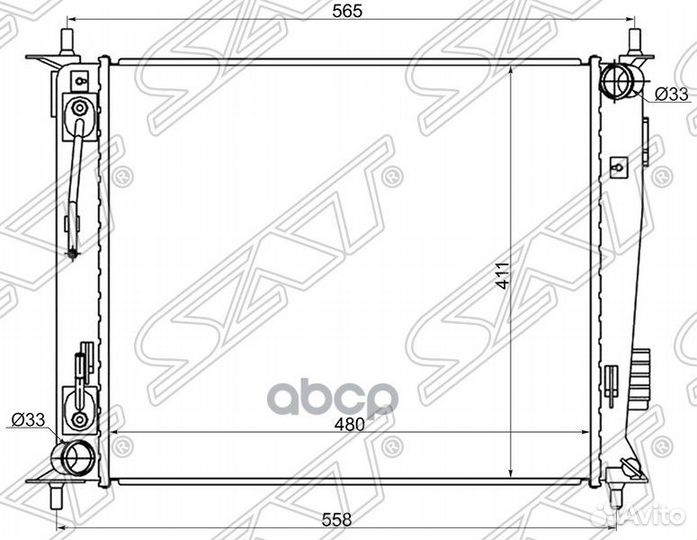 Радиатор Kia Soul 08-14 KI0010 Sat