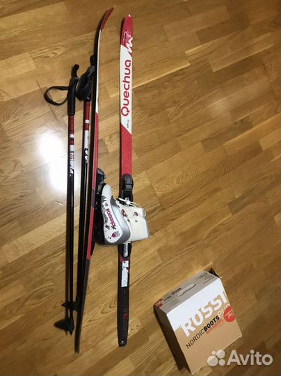 Комплект беговых лыж для девочки