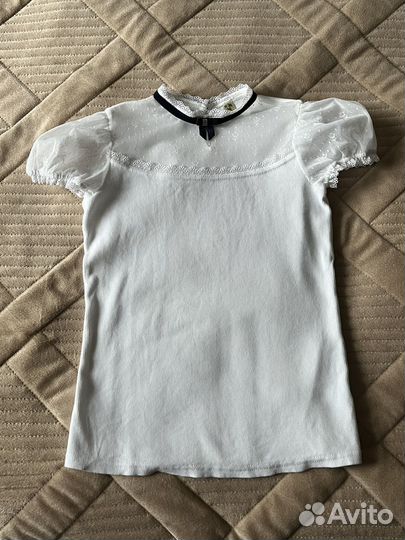 Блузка белая девочек 146