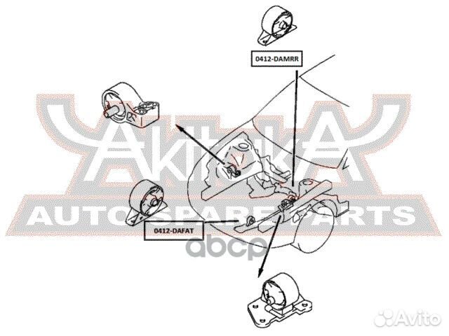 Подушка двигателя ат перед прав/лев