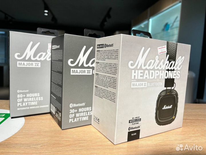 Накшники Bluetooth Marshall Major (Новые,Гарантия)
