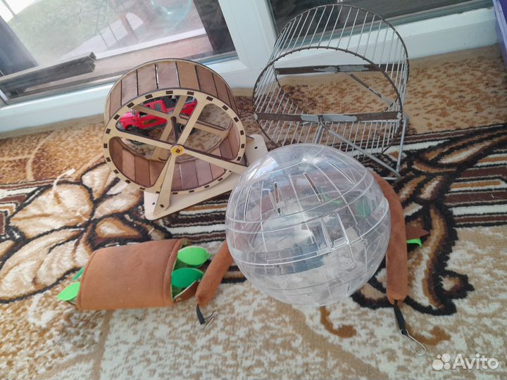 Беговой шар для хомяка дегу и колесо железное