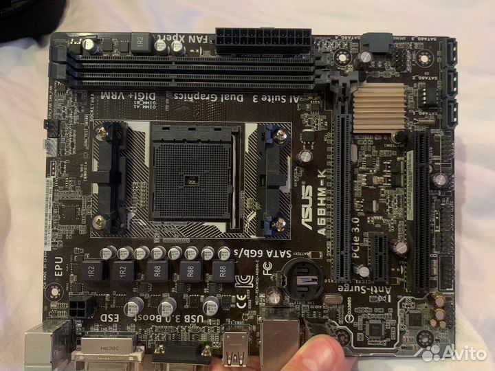 Материнская плата A68hm-k +6gb ddr3