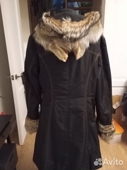Польто с натуральным мехом