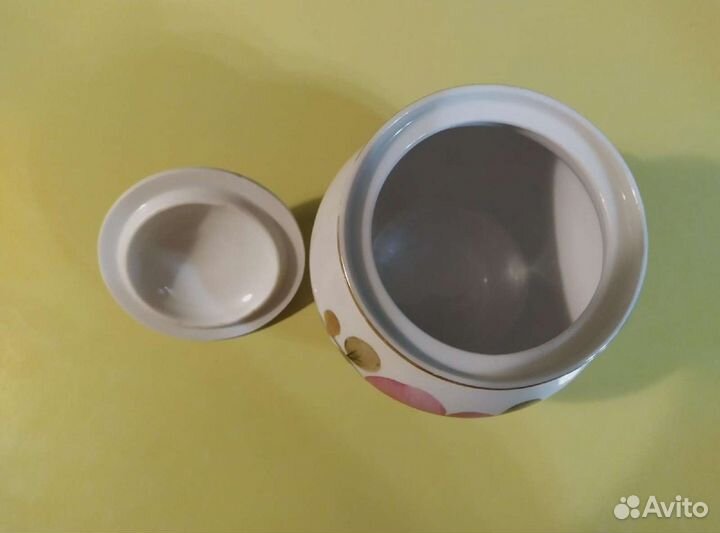 Сахарница фарфор ручная росписьссср