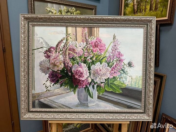 Картина маслом, цветы 