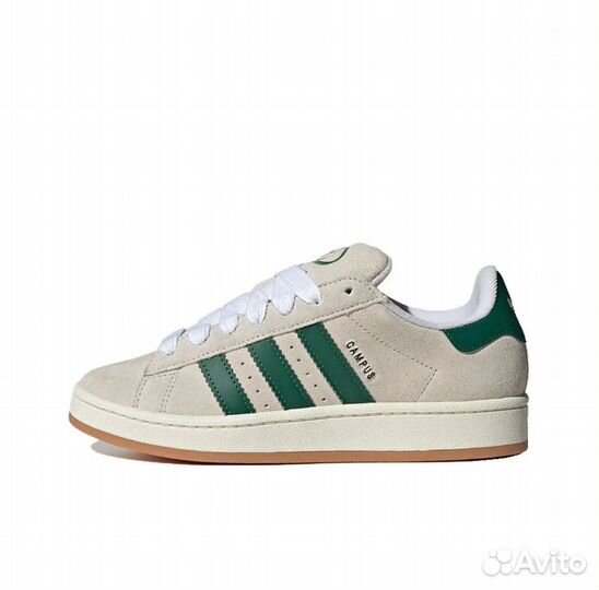 Adidas Campus 00s Crystal White Dark Green