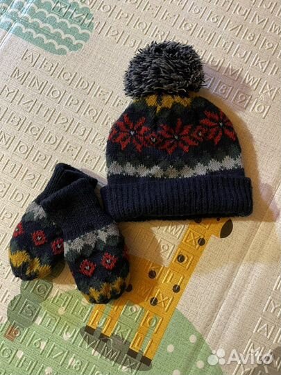 Шапочка и варежки Primark 0-6 мес