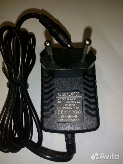 Блок питания 6 Вольт 1 Ампер