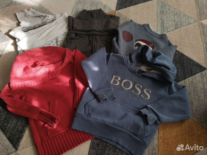 Теплые кофты пакетом 92-98