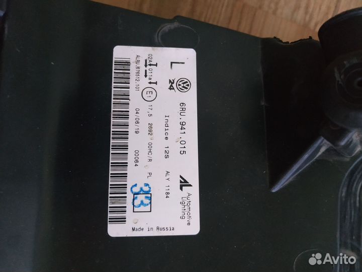 Фара передняя левая Volkswagen Polo Sedan