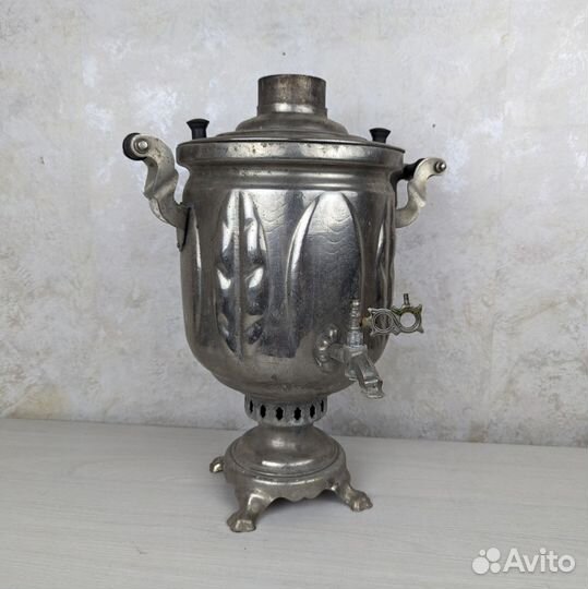 Самовар на дровах на углях листья 5л Угольный