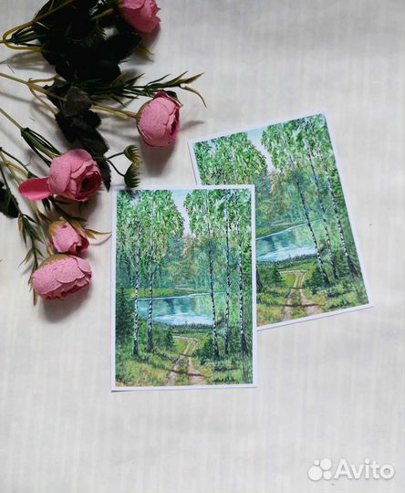 Акварельные открытки 