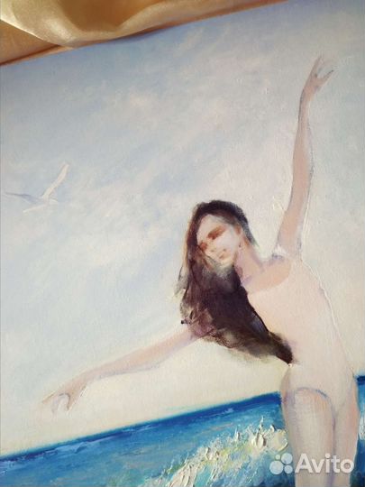 Картина маслом. Чайки