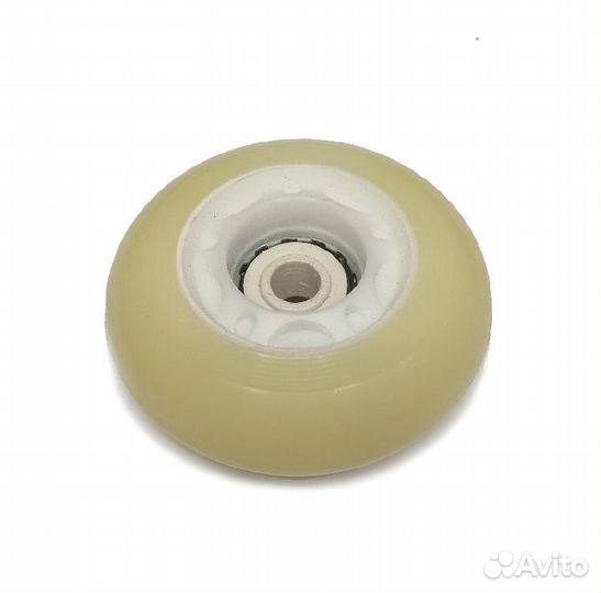 Колесо для роликов и самокатов d64мм белое светяще