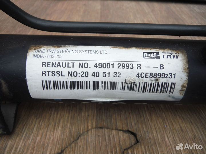 Рулевая рейка renault Duster 2013